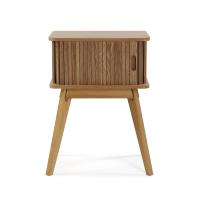 Mesita de un cajón en madera con forma persiana - Medidas: 40x30x54 cm - Marca VERSA - details 3