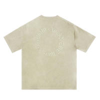 Camiseta De Verano Para Hombres Y Mujeres Con Bordado De Letras Cuello Redondo De Cuero Cortado Manga Corta Estilo Casual Oversize Top Tees - details 5