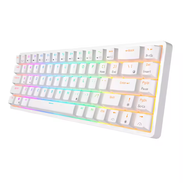 Teclado Mecánico RK Royal Kludge RK837 Tri-mode BT 5.0/2.4G/USB-C 68 Teclas RGB Backlit Hot-swappable Para Gamer Con Conexión Inalámbrica Y Cable - 1