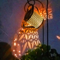 Cubeta De Riego Solar Con Luz Cascada Impermeable Decoración De Jardín Exterior Con Luces LED Cadena De Luz Solar Para Jardín - details 11
