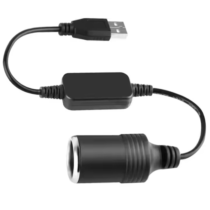 Adaptador Convertidor USB Macho a Socket De Encendedor De Coche 5V 2A Para Accesorios Electrónicos De Coche Conector USB a 12V - 1