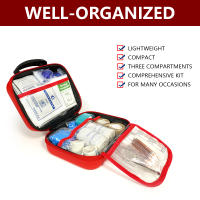 Bolsa De Primeros Auxilios Impermeable PU CARBOU Para Exteriores Viajes Coche Hogar Emergencias Sobrevivencia Camping Caja Médica Pequeña - details 3