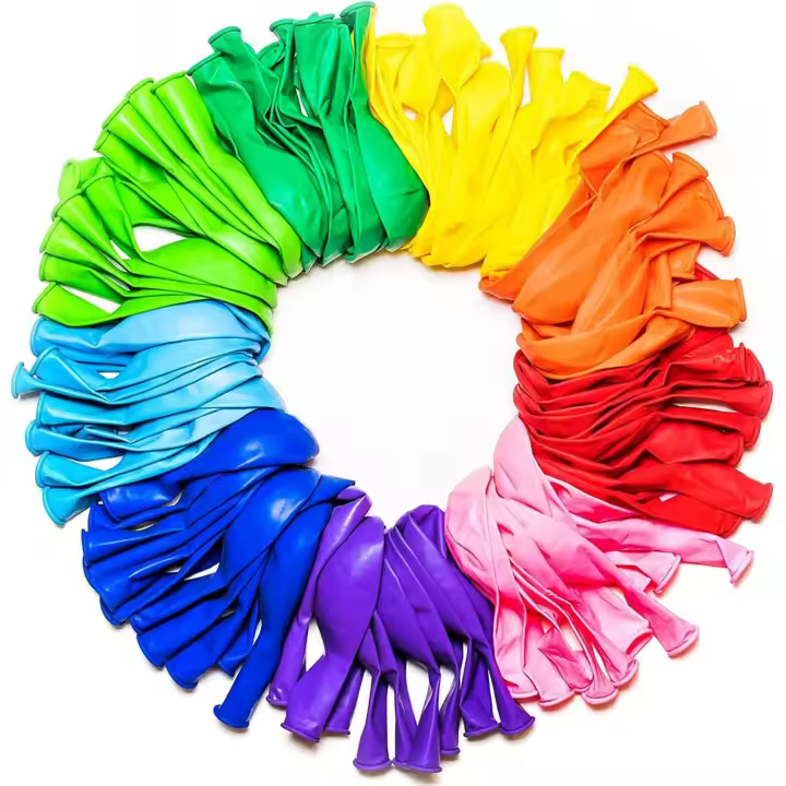 Ballons Anniversaire, 100 Gonflables Multicolores, Helium pour Ballon, Baudruche pour Carnaval, Fête, Décor - 1