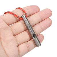 Whistle De Emergencia De Titanio TOMSHOO Con Cordón Para Camping Senderismo Exploración De Exteriores Y Sobrevivencia - details 3