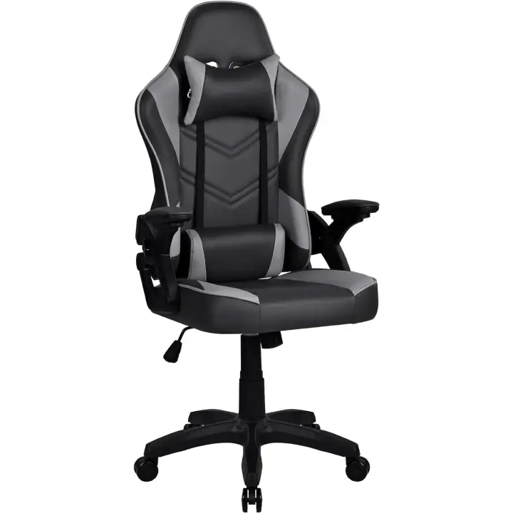 T-Lovendo Silla Gamer Profesional | Ergonómica | Tela Transpirable | Antimanchas | Reposabrazos Abatibles | Altura Regulable | Respaldo Reclinable - 1
