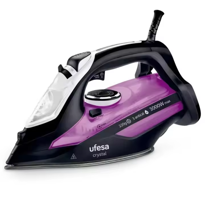 Plancha Plancha de ropa UFESA PV2600 GLIDEPRO  | Suela cerámica GLIDEPRO, Vapor continuo 35 g/min, Negro - 1