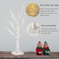Árbol De Birka Con 24 Luces LED Regulables Y Pilas Incluidas Para Decoración De Navidad Actividades Al Aire Libre Fiesta Dormitorio Luz De Árbol - details 2