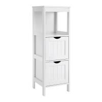 Armario para baño y almacenaje blanco, estantería con 2 cajones, diseño clásico, para organizar tu hogar - details 0