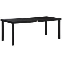 Outsunny Mesa de Jardín Rectangular para 8 Personas Mesa de Comedor Exterior 190x90x74 cm con Encimera de Listones y Estructura de Aluminio para Terraza Balcón - details 0
