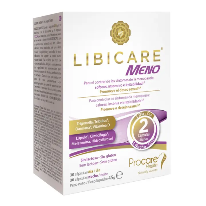 Procare Health Libicare Meno, 30 + 30 Comprimidos - Complemento Alimenticio Para Mujeres - 1