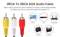 TEMCO Cable de 3 RCA Macho a Macho, 1.5m,  Cable de 1 Conector RCA de Video Compuesto y 2 RCA de Audio estéreo, Cable Premium de Audio y Vídeo - 1.50 Metros - details 7