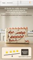 Organizador De Huevos Automático Dispensador De Huevos Para Nevera Rack De Almacenamiento De Plástico Para Encimera De Cocina Y Organizador De Puerta De Nevera - details 6
