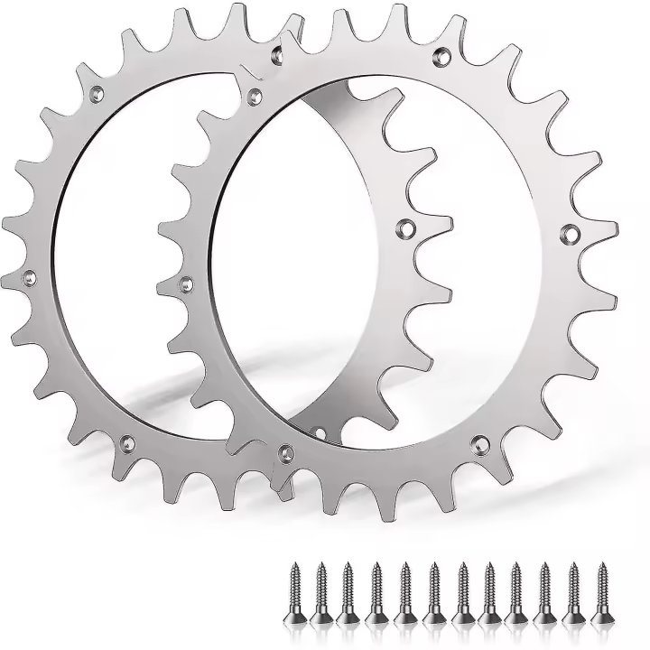 clavos de acero inoxidable premium para Worx modelo S/M, 2 clavos de tornillo de acero inoxidable para mejorar la tracción, tamaño de rueda de 205 mm para cortacésped robótico. - 1