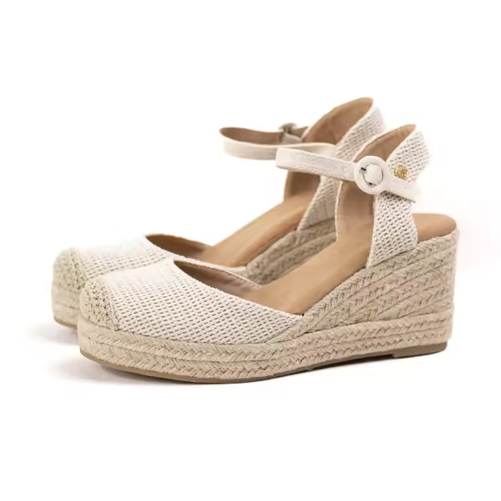 Alpargatas mujer cuña alta con plataforma de espartos Esparteñas valencianas diseño crochet Wunder Spring - 1