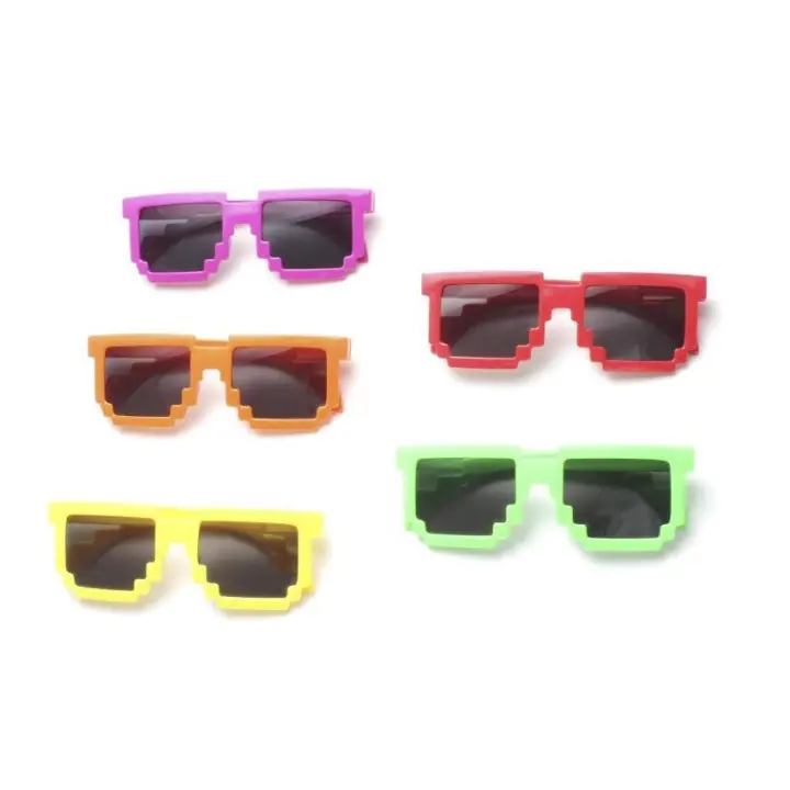 Complemento De Gafas, Colores Surtidos, Forma Pixelados. #Partilandia. # 1 UNIDAD # Colores Surtidos - 1