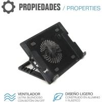 \u2013 Base Refrigeradora Portátil de hasta 17\u201d con 1 Ventilador Ultra Silencioso, Base Ajustable y Antideslizante con 4 Alturas, Incluye Cable USB-A (RP1V17) - details 0