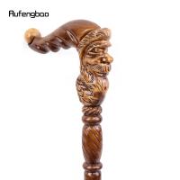 Bastón De Madera Marrón De Santa Claus Para Cosplay Y Fiestas De Halloween Bastón De Moda Con Punta De Goma 96cm - details 5