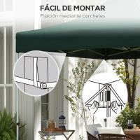 Outsunny Techo de Carpa para Celebraciones 3x3 m Techo de Repuesto para Carpa Plegable de Tela Oxford con Techo Puntiagudo Impermeable y Anti-UV - details 7