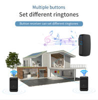 Interfono Inalámbrico Exterior Con 38 Melodías Resistente Al Agua 150m De Alcance Kit De Campana De Puerta Para Casa Chime Welcome - details 6