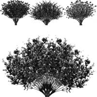 Vine De Eucalipto Artificial Negro Hojas De Eucalipto Decorativas Plásticas Para Decoración De Hogar Fiestas Jardín Propiedades Fotográficas - details 6
