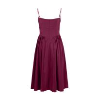 Vestido Midi Elegante Y Delgado Sin Espalda Para Mujer Vestido De Fiesta De Verano Elegante Con Suspensión Sólida Vestidos Para Mujer - details 42
