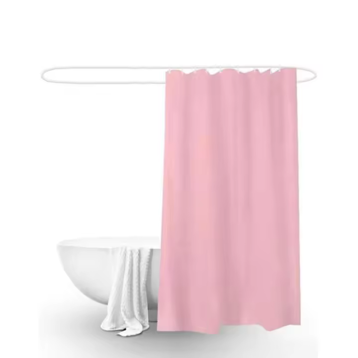 Cortinas de Ducha, para baño, bañera, Impermeable, Resistente al Moho, Anti Moho y Impermeables 180 x 180 cm (71 x 71 Pulgada) | 100% Polyester - Rosa - 1