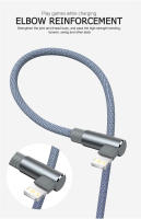 Cable De Carga USB De 90 Grados Para iPhone 14 13 12 11 Xs Max Xr X 8 7 6 plus 5 SE iPad Negro Rojo Azul Gris Blanco Longitud 1m 2m 3m - details 4