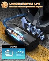 Compresor de Aire portátil para inflar neumáticos, Bomba de Aire Eléctrica de 150 PSI para neumáticos de Automóvil, Con medida - details 1