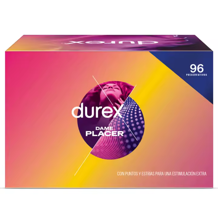 Durex - Preservativos Dame Placer para Mayor Sensación Pack 96 condones para un sexo seguro - 1