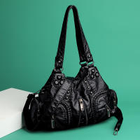 Bolso De Hombro Vintage Yogodlns Para Mujer En Cuero PU Suave Gran Capacidad Bolso De Mano Moda Con Manija De Color Stitching - details 13