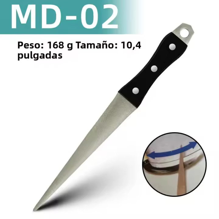 Afilador De Cuchillos De Piedra Whetstone Con Superficie Curva Para Afilar Cuchillos Y Tijeras Herramienta De Mezclador Para Cocina Material De Carburo De Tungsteno - 1