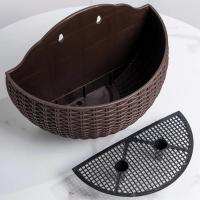 Maceta De Medio Círculo Estilo Europeo Imitación Rattan Colgante Para Pared Florero Para Exteriores Y Balcones Del Hogar - details 1