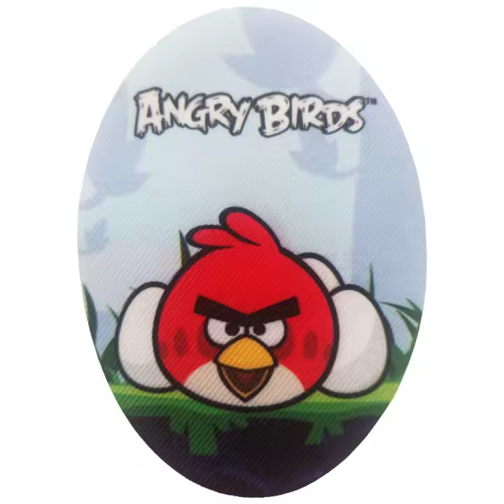 Parches Ropa Angry Birds – Parche Impreso Ropa – Animales – (licencia oficial) – Angry Brids – Pájaro Rojo – Red – 11,0 x 8,0 cm. – Moda The Happy Patch - 1