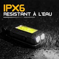 Luz DE TRABAJO LED recargable, Luz DE TRABAJO powerful de 800 lúmenes with luz roja, innica magnética impermeable IPX6 adecuada para reparación, Aventuras al Aire Libre y Camping, etc. [Clase de eficiencia energética A ++] - details 0