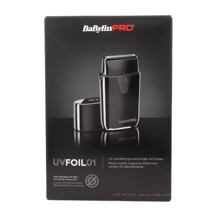 Babylisspro uvfoilo1 single metal shaver afeitadora, afeictadora metalica una lamina con desinfección por uv. - 1