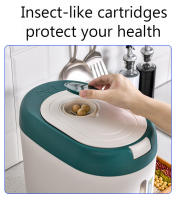 XIAOGUI Dispensador De Arroz 5KG/10KG Organizador De Cocina Contenedor De Almacenamiento Para Alimentos Juego De Botellas De Cereal Estilo Japonés Plástico - details 4
