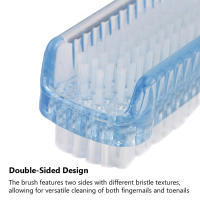 Cepillo De Limpieza Para Uñas Doble Cara Herramienta De Manicura Y Pedicura Ideal Para Uñas De Los Dedos Y Los Pies Material Plástico Y Nylon Tamaño 8*4cm - details 1