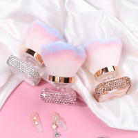 Cepillo De Belleza Para Manicura Con Cabeza De Diamante Y Rosa Herramienta De Limpieza Para Pówer Y Polvo De Uñas Accesorios De Maquillaje - details 3