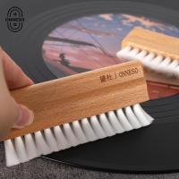 Cepillo De Limpieza Para Vinilo Con Mango De Roble Natural Cepillo Antiestático De Paja Suave Limpiador De Polvo Accesorio Para Limpieza De Vinilo - details 1
