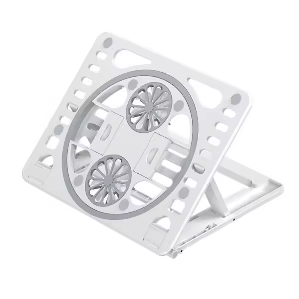 Enfriador de portátil plegable, Altura ajustable, almohadilla de refrigeración para portátil, Dos venticadores, flujo de Aire ajustable, 3 Colores a elegir - 1