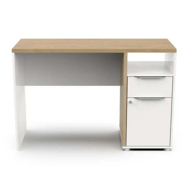 Miroytengo Conjunto Muebles Oficina Moderna Acces Escritorio y Librería En Roble Hamilton y Blanco Mate - 1