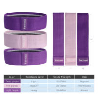 Banda De Resistencia De Tela Para Ejercicio Y Fitness Con 3 Niveles De Resistencia Para Entrenamiento De Fortaleza Yoga Pilates - details 7