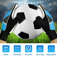 Guantes De Portero De Fútbol Para Niños 2 Piezas Tamaño Ajustable 5/6/7 Con Correa En La Muñeca Antideslizantes Y De Dedos Completos - details 7