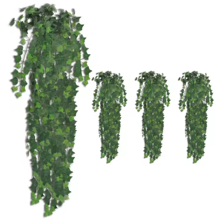 Plantas Artificiales de hiedra 4 Unidades Verde 90 cm - 1