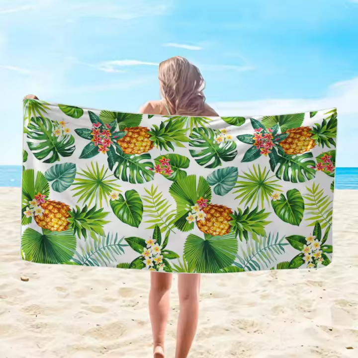 Toalla De Playa De Microfibra Secado Rápido Tamaño Grande 31.5*63 Pulgadas Toalla De Natación Super Absorbente Para Piscina - 1