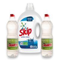 Pack Detergente Liquido Skip 85 Lavados + 2 Vinagres de Limpieza Lagarto 1 Litro. - details 0