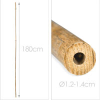 12 Varillas de Bambú Natural 180 cm, Ø1.2-1.4cm - Tutores para Plantas, Soporte Tomates/Judías, Decoración Estilo Asiático, Atrae Abejas, 100% Ecológico, Uso en Jardín/Huerto/Interiores - details 0