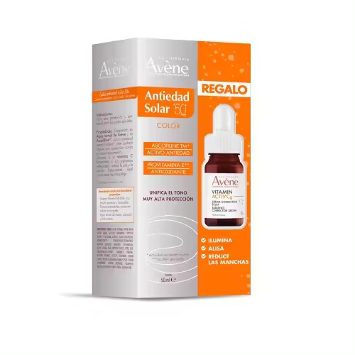 Avène Solar Antiedad Color SPF50 50Ml + Mini Serum Vit C 10 Ml - 1