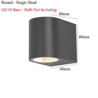 Lámpara De Pared LED Impermeable Para Exterior Base De Aluminio GU10 Para Jardín Y Porche Iluminación Contemporánea AC86-265V - details 2