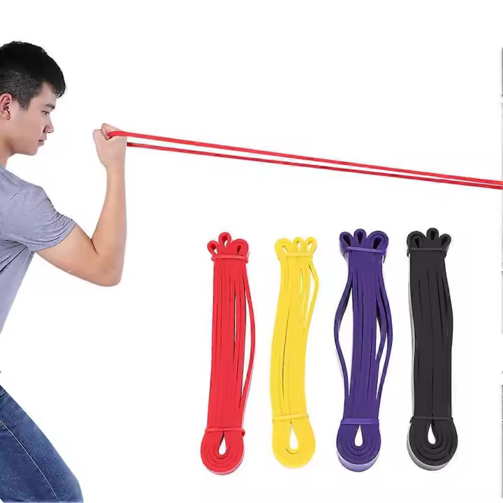Juego de 4 bandas de Resistencia para Yoga para entrenamiento Físico en interiores y exteriores (material de látex) - 1